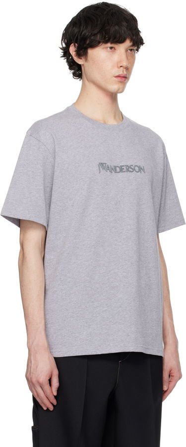 Тениска JW Anderson JW Anderson Logo Embroidery T-Shirt Сиво | JT0258-PG1510, 1