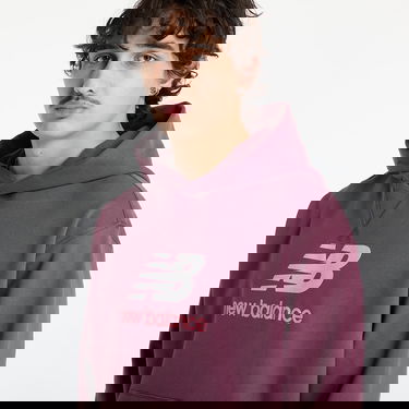 Суитчър New Balance Athletics French Terry Logo Hoodie XL Бургунди | MT51512FDP, 1