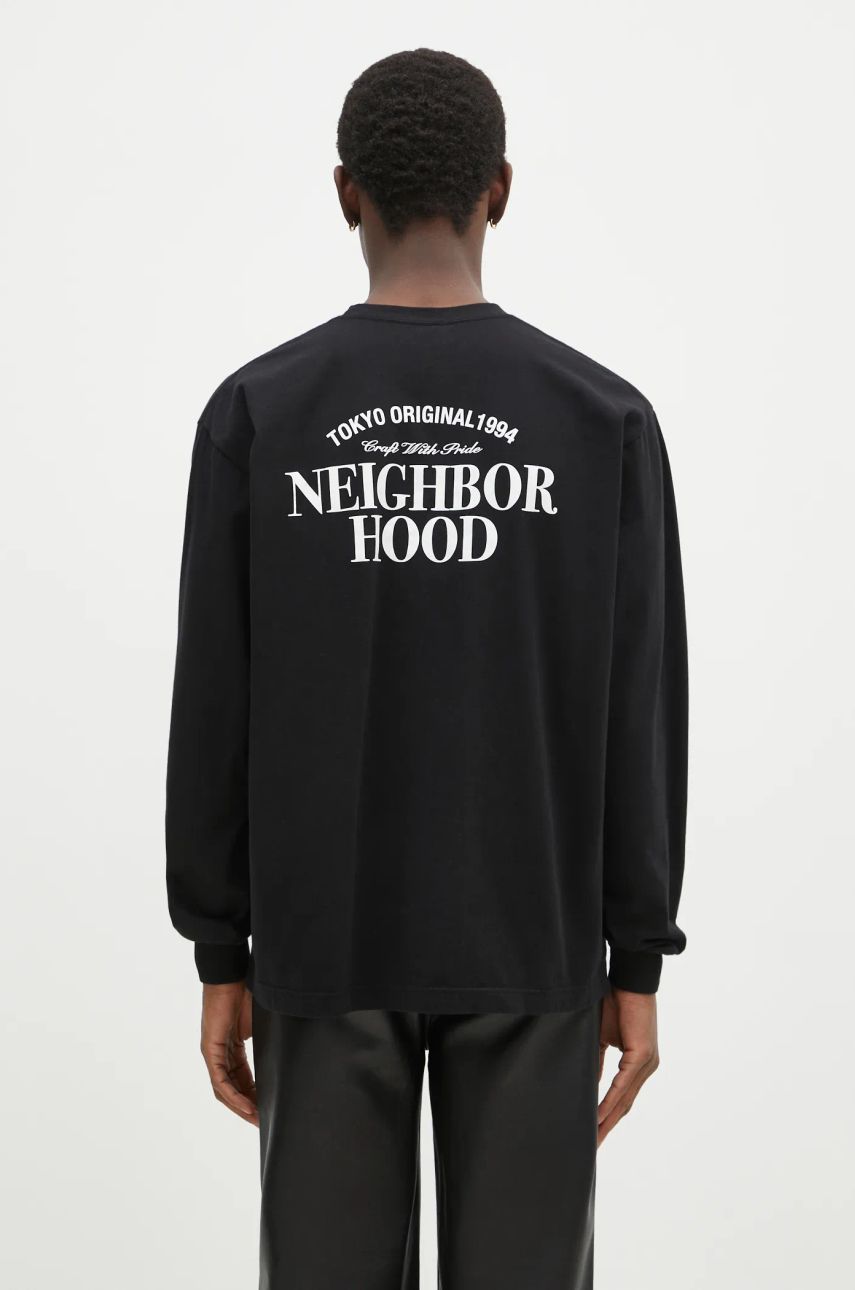 Тениска Neighborhood NEIGHBORHOOD Long Sleeve Graphic T-Shirt Черно | 242PCNH.LT02, 0