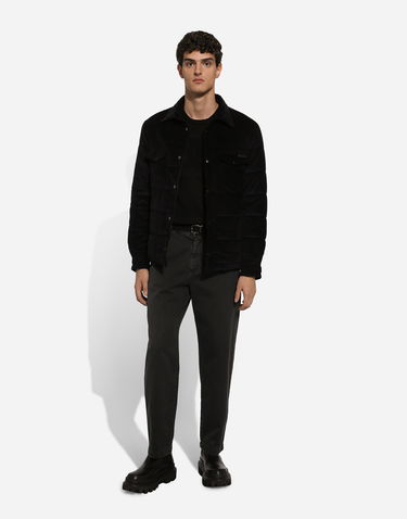 Яке Dolce & Gabbana Dolce & Gabbana Quilted Corduroy Padded Jacket Черно | G9BCUTFUVFBN0000, 1