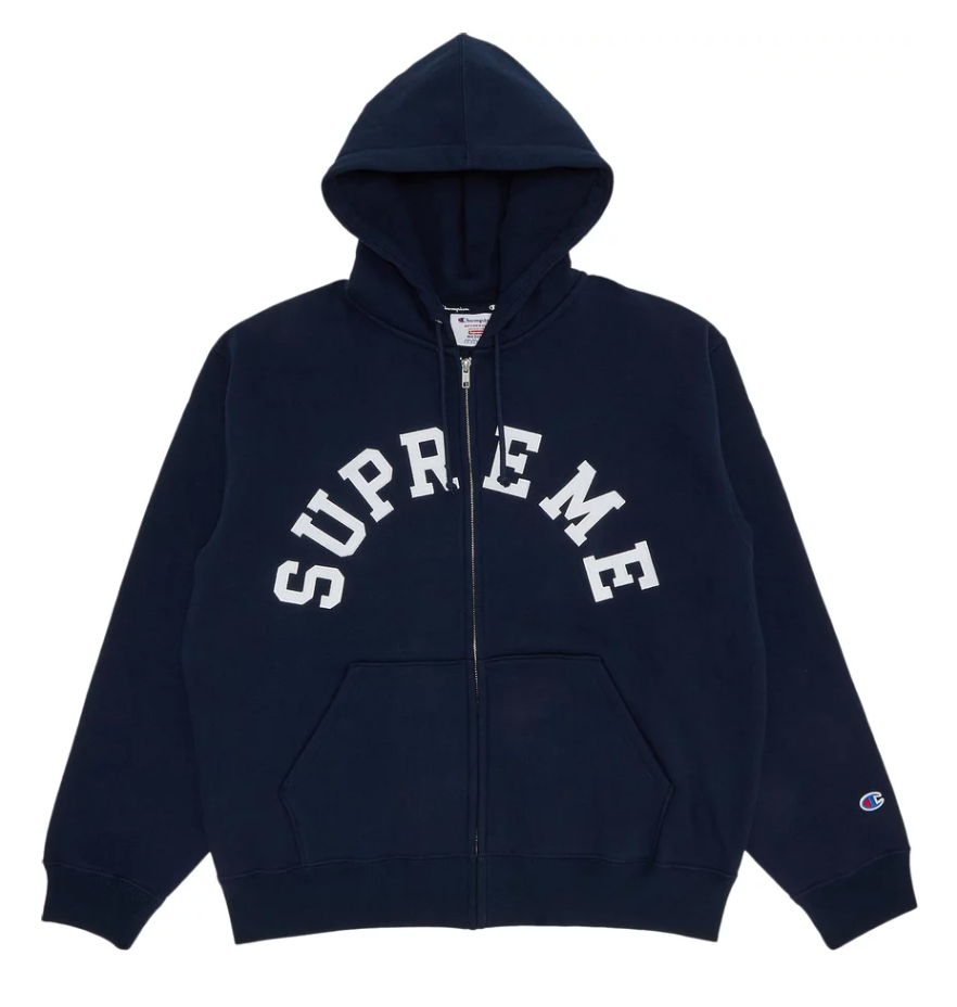 Суитчър Supreme Champion Zip Up Hooded Sweatshirt Navy Черно | SS24SW37 NAVY, 0
