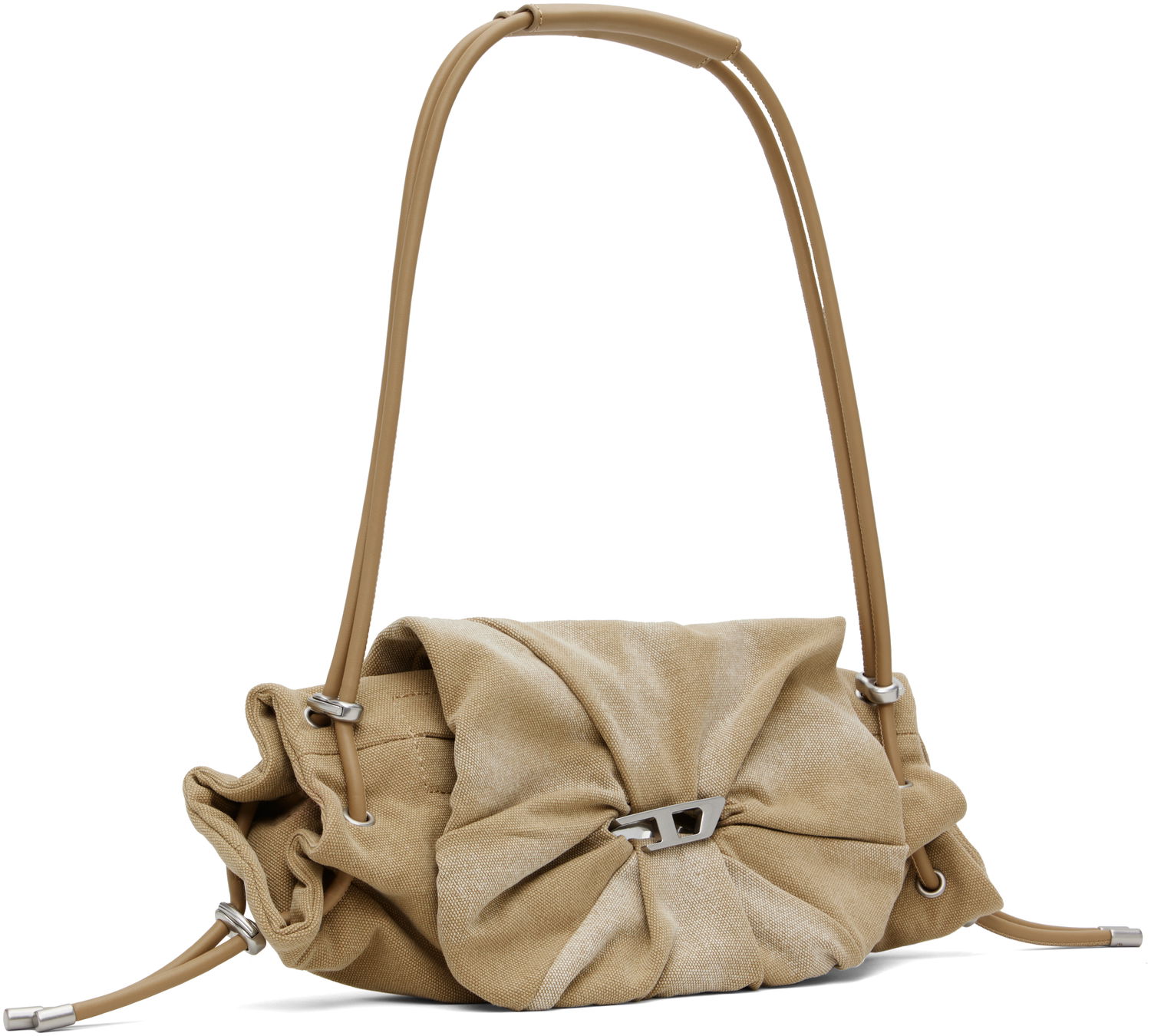 Дамска чанта Diesel Diesel Scrunch-D Shoulder Bag Бежово | X10331 PR555, 1
