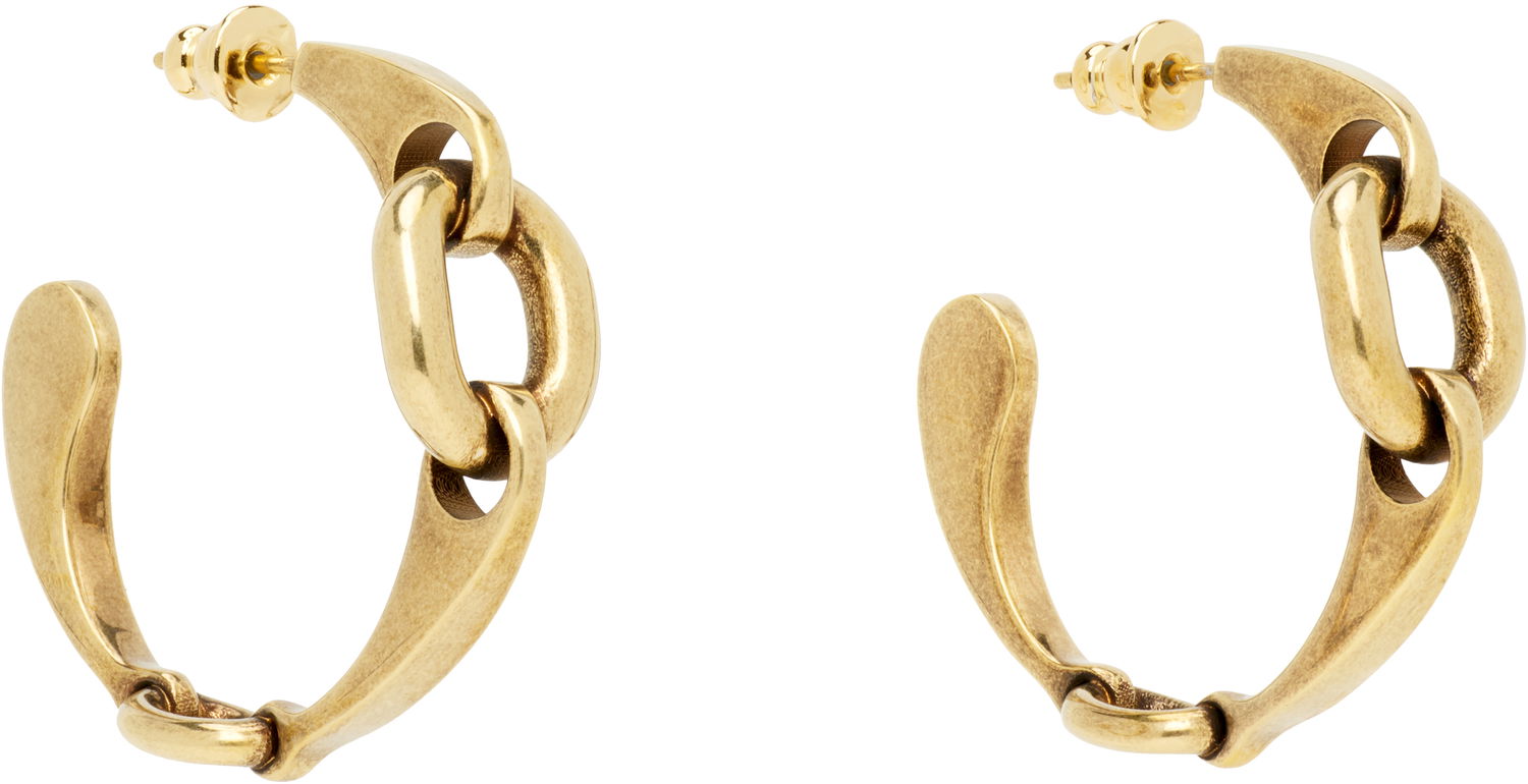 Обеци CHLOÉ 'The Chloé Spirit' Linked Teardrop Hoop Earrings Жълто | CH26SJE05CB7, 1