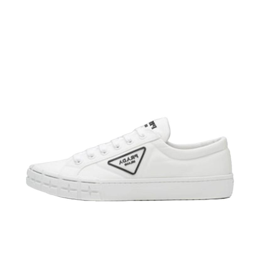 Кецове и обувки Prada Wheel Cassetta Low White White Black Бяло | 2EG323_1YFL_F0009