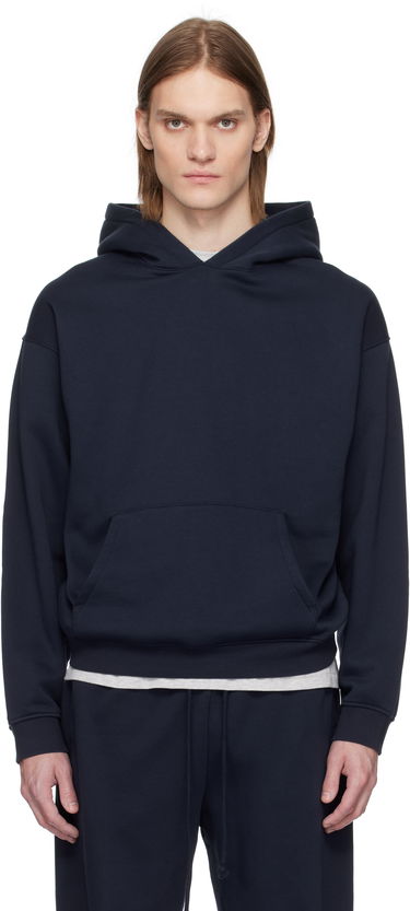 Суитчър SKIMS SKIMS Fleece Relaxed Hoodie Тъмно синьо | PL-PLO-8461M-NAVY, 0