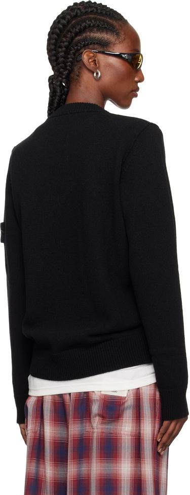 Пуловер Stone Island Stone Island Lambswool V-Neck Sweater Черно | K2S15 5100033 S00A3, 2