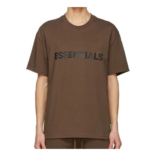 Тениска Fear of God Essentials Logo T-Shirt Кафяво | FOG-FW20-167, 0