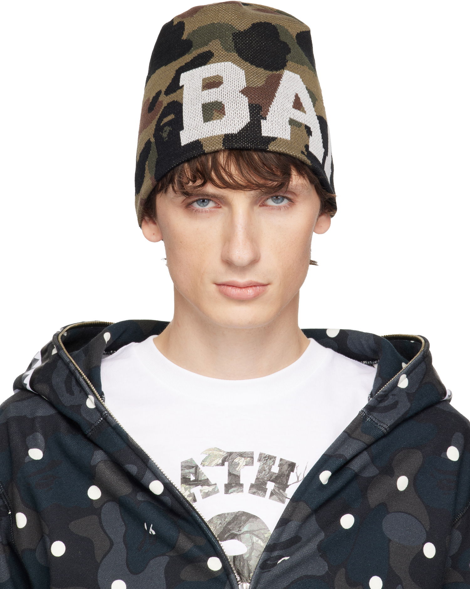 Шапка BAPE 1st Camo Knit Beanie Многоцветен | 001HTL801002M, 0