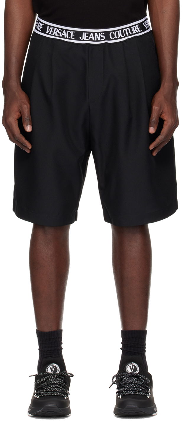Къси панталони Versace Couture Black Jacquard Shorts Черно | E76GAD119_EN0307, 0