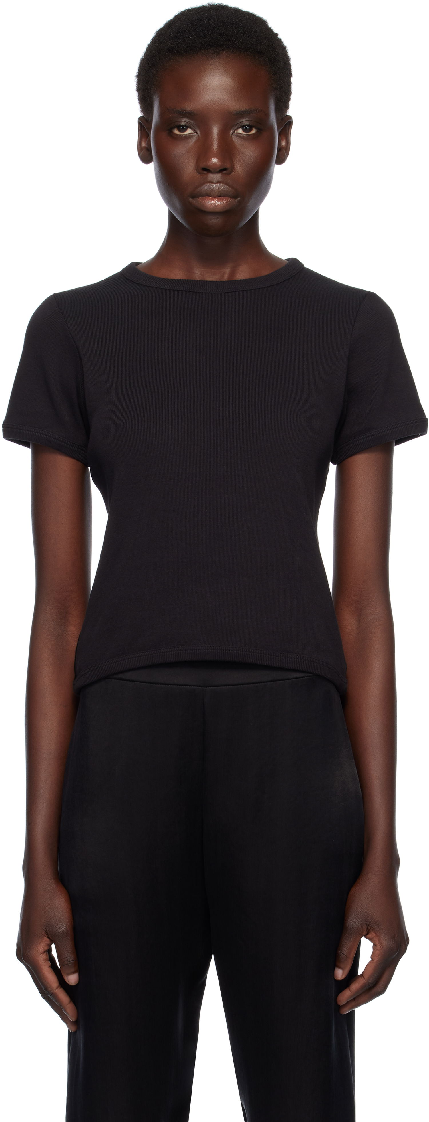 Тениска The Row The Row Torya Fitted Ribbed T-Shirt Черно | 9062-K660, 0