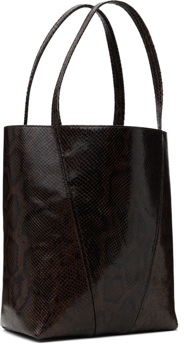 Голяма пазарска чанта CHLOÉ Chloé 'Spin' Snakeskin Tote Кафяво | CH25US811P20, 2