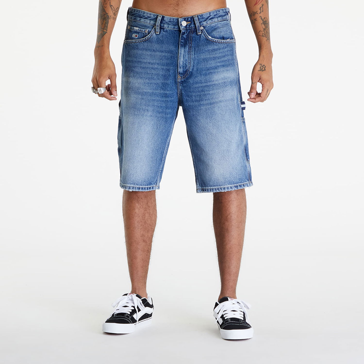 Къси панталони Tommy Hilfiger Skater Baggy Carpenter Shorts Denim Medium Синьо | DM0DM18789 1A5, 0