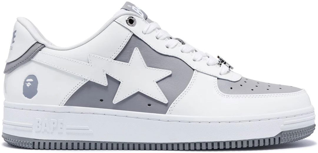 Кецове и обувки BAPE Bape Sta #6 M2 Grey/White Бяло | 0ZXSHM191328M-GRY, 0