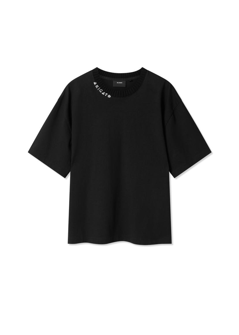 Тениска AXEL ARIGATO Apex Ribbed T-Shirt Черно | A3319001