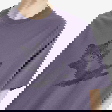 Тениска MAISON KITSUNÉ Maison Kitsuné Chillax Fox Print Oversize T-Shirt Лилаво | OM00108KJ0008-0120, 5
