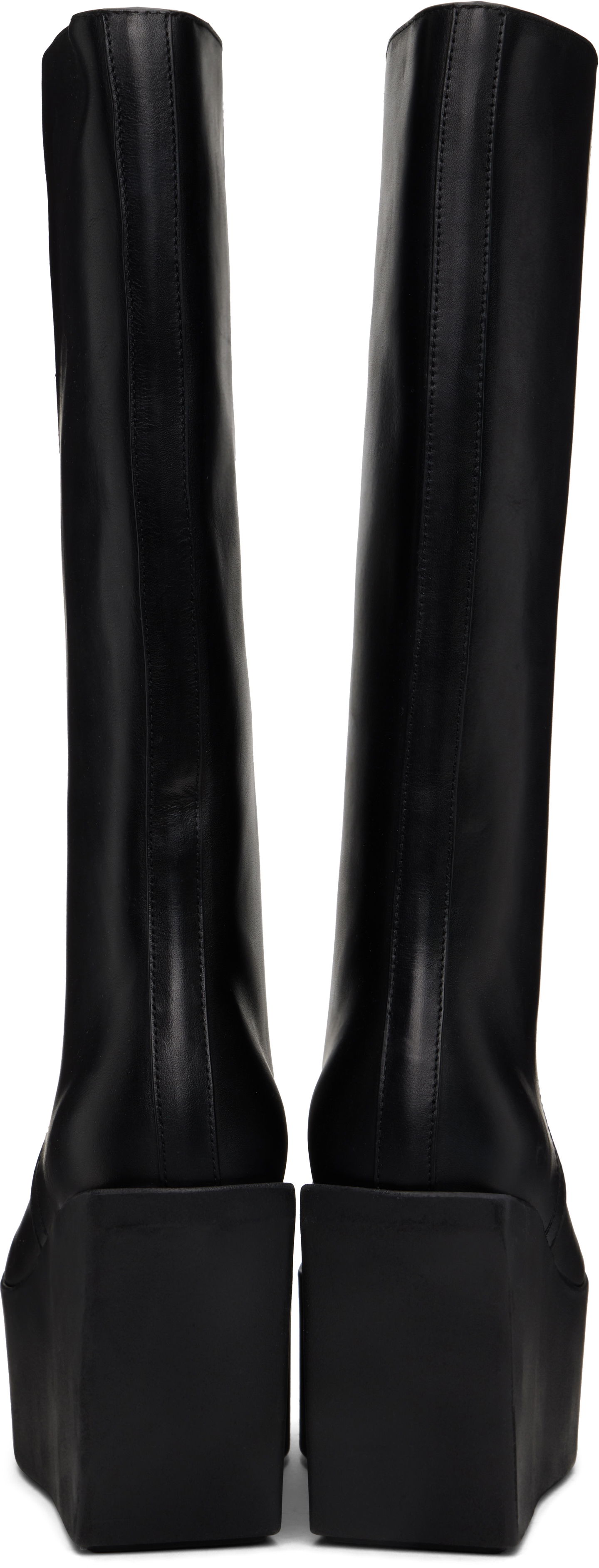 Облекло Rick Owens Rick Owens Hollywood Sliver Platform Winged Kowboys Tall Boots Черно | RU01E5854 LOO, 1