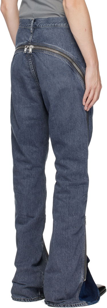 Дънки Rick Owens DRKSHDW Concordians Bolan Banana Zipped Denim Jeans Синьо | DU02E7363 DGY, 2