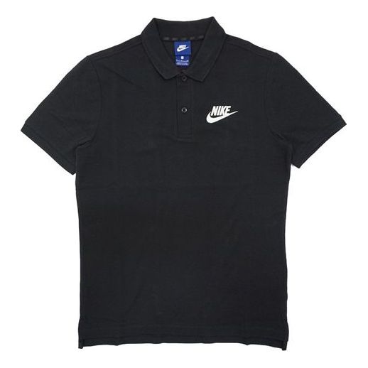 Поло тениска Nike Small Logo Casual Sports Polo Shirt Черно | 909747-010, 0