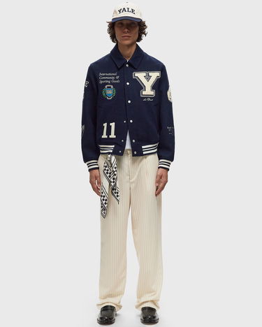 Яке бомбър Les Deux Yale Wool Varsity Jacket Men's Bomber Синьо | COL610016-460460, 1