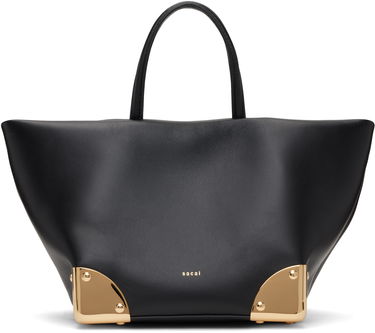Голяма пазарска чанта sacai Corner Metal Small Tote Bag Черно | S129-01, 0