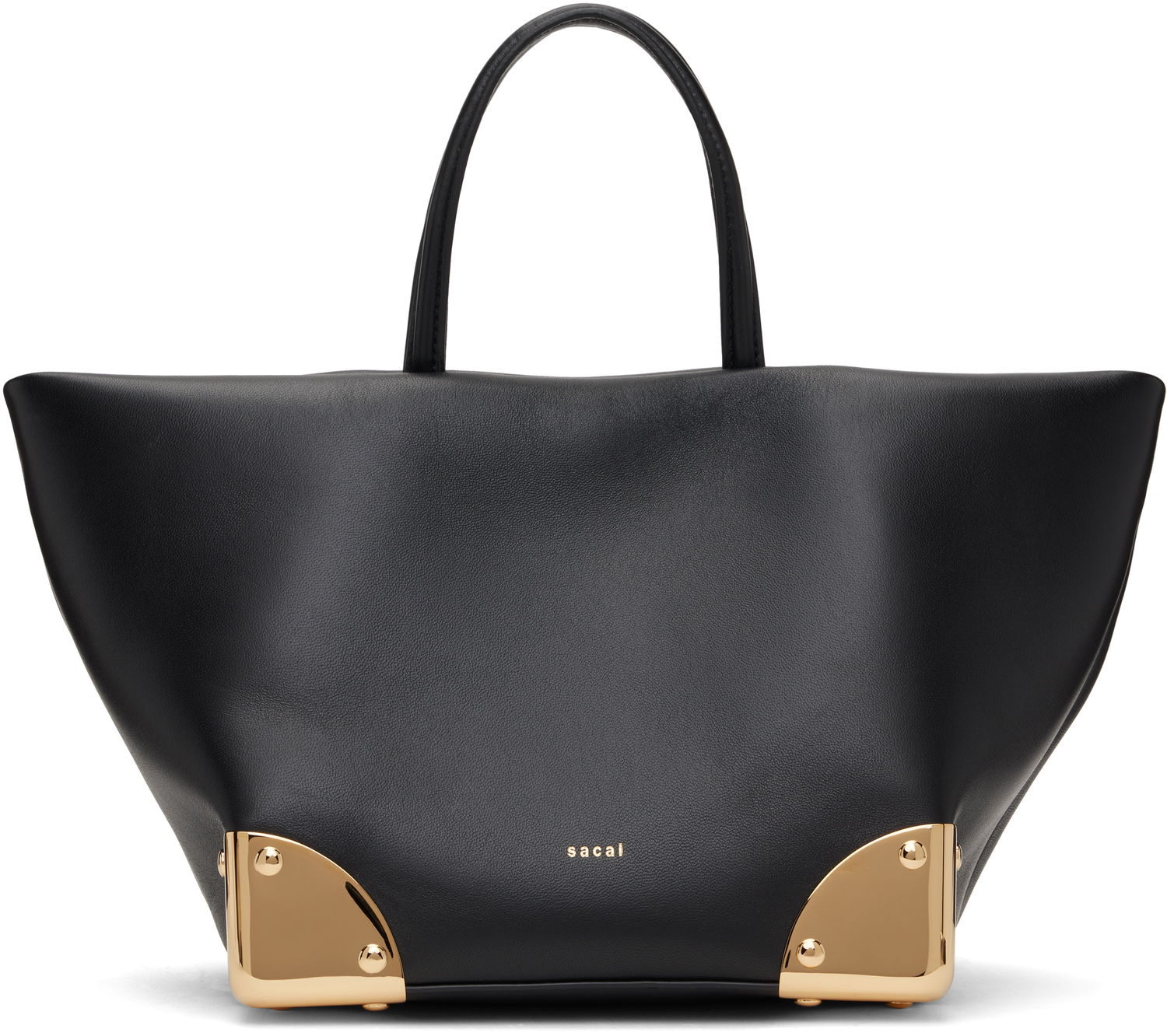 Голяма пазарска чанта sacai Corner Metal Small Tote Bag Черно | S129-01, 0