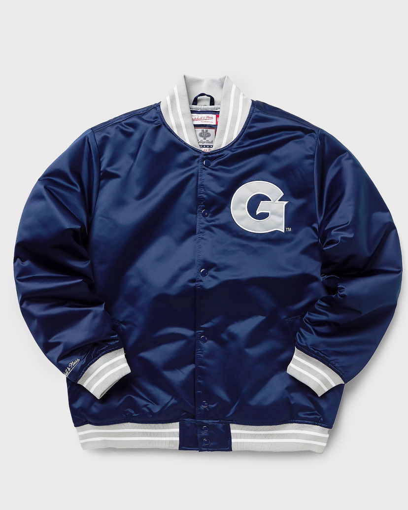 Яке бомбър Mitchell & Ness NFL Heavyweight Satin Jacket Georgetown University Тъмно синьо | OJBF3413-GTWYYPPPNAVY