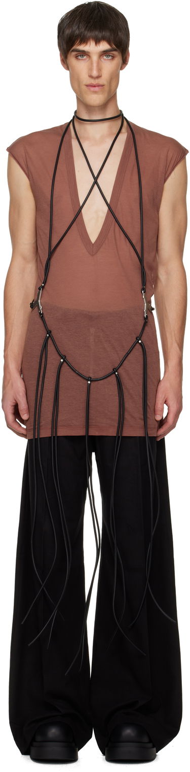 Потник Rick Owens Concordians Cord Fringed Tank Top Кафяво | RR02E1457 LBL, 0