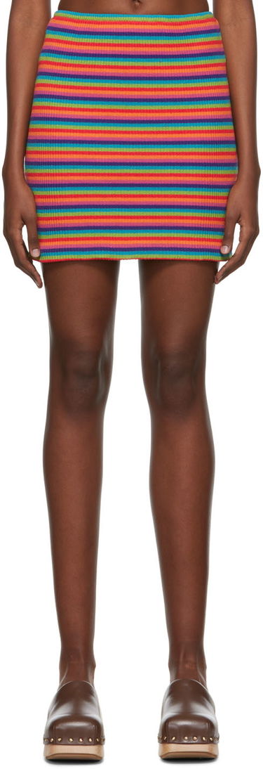 Пола Anna Sui Exclusive Multicolor Cotton Mini Skirt Многоцветен | 522A10, 0