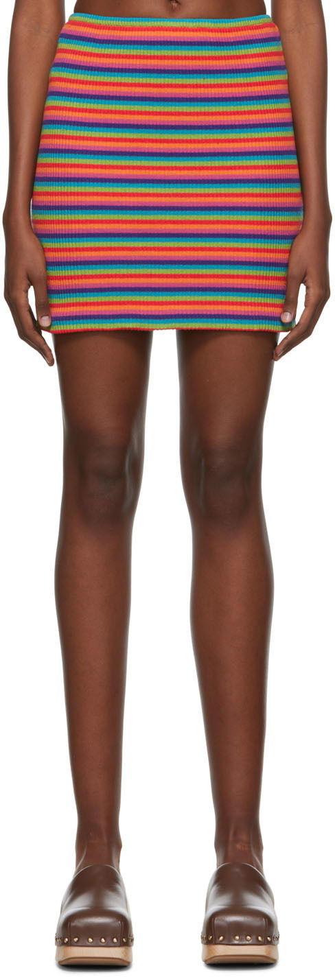 Пола Anna Sui Exclusive Multicolor Cotton Mini Skirt Многоцветен | 522A10