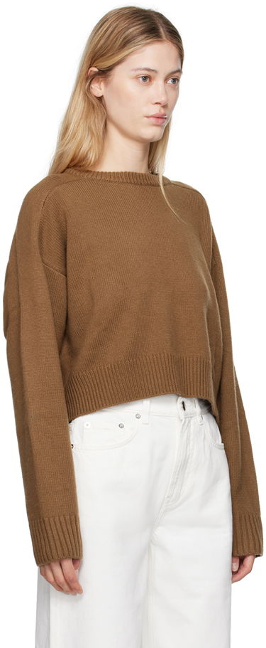 Пуловер Loulou de Saison Loulou de Saison Bruzzi Cropped Sweater Бяло | BRUZZI, 4