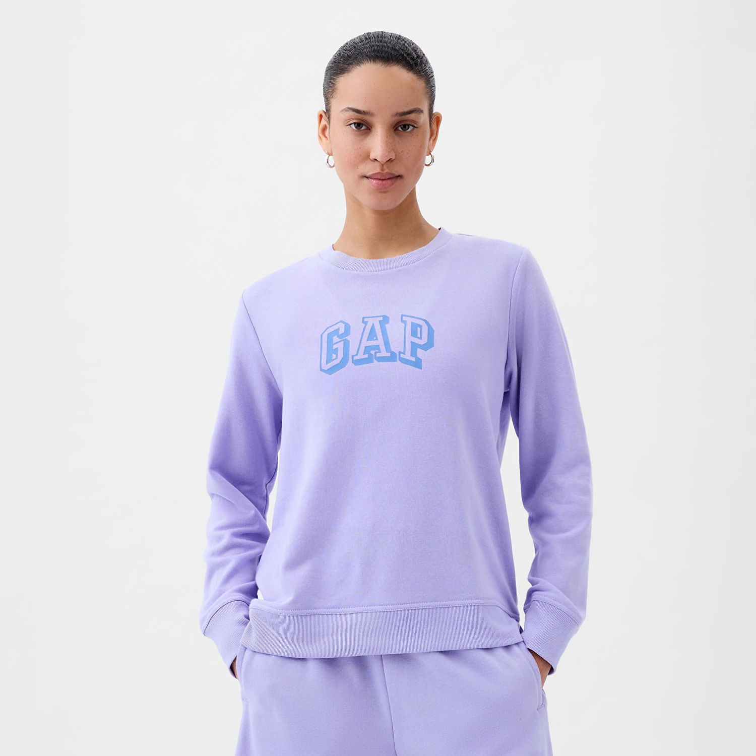 Суитчър GAP Logo Sweatshirt Fresh Lavender Лилаво | 885586-02, 0
