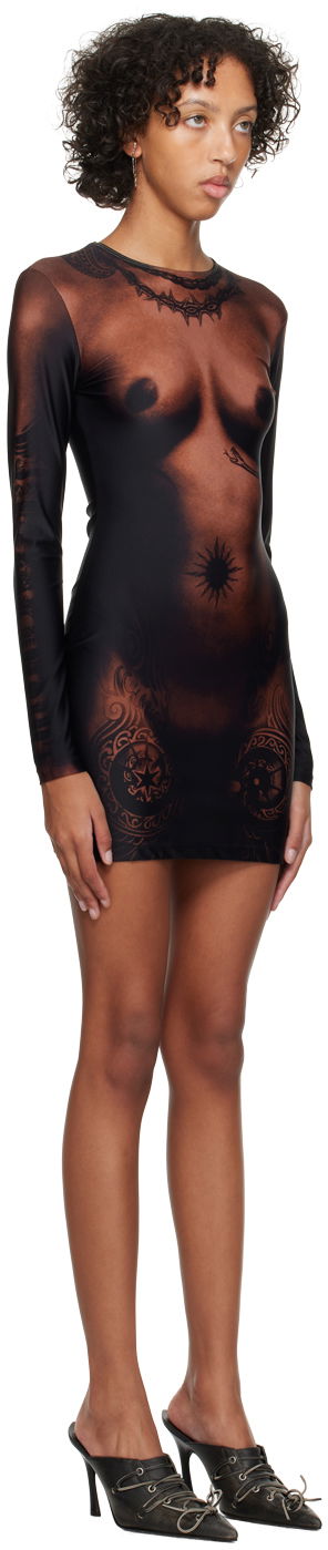Pокля Jean Paul Gaultier Jean Paul Gaultier 'The Short Ebony Body Tattoo' Minidress Многоцветен | 23/15-F-RO070-J527-67, 1