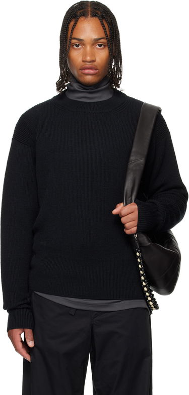 Пуловер LEMAIRE LEMAIRE Boxy Round Neck Sweater Черно | TO1419 LK1042, 0