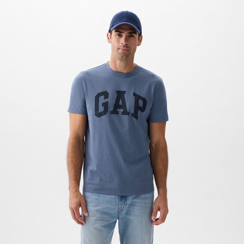 Тениска GAP Basic Logo Tee Bainbridge Blue Синьо | 856659-02