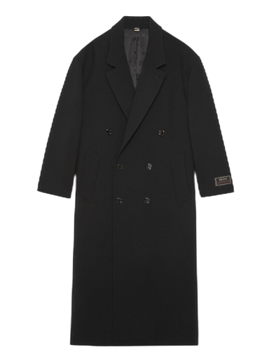Палта Gucci Double Breasted Wool Coat Черно | 723612 ZHW10 1000