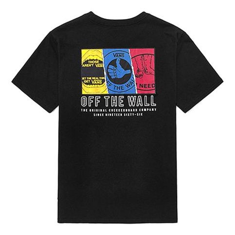 Тениска Vans Alphabet Printing Short Sleeve T-Shirt Черно | VN0A4RBABLK, 0