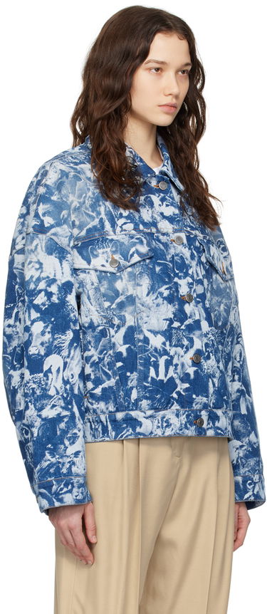Яке Stella McCartney Stella McCartney Animal Crowd Print Denim Jacket Синьо | 6D01973SPH65, 1