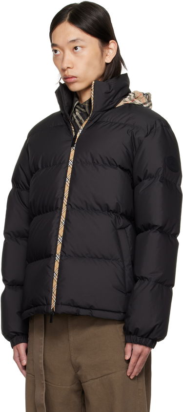 Пухо яке Burberry Burberry Snowdon Checker-Tape Down Jacket Черно | 8113810, 3