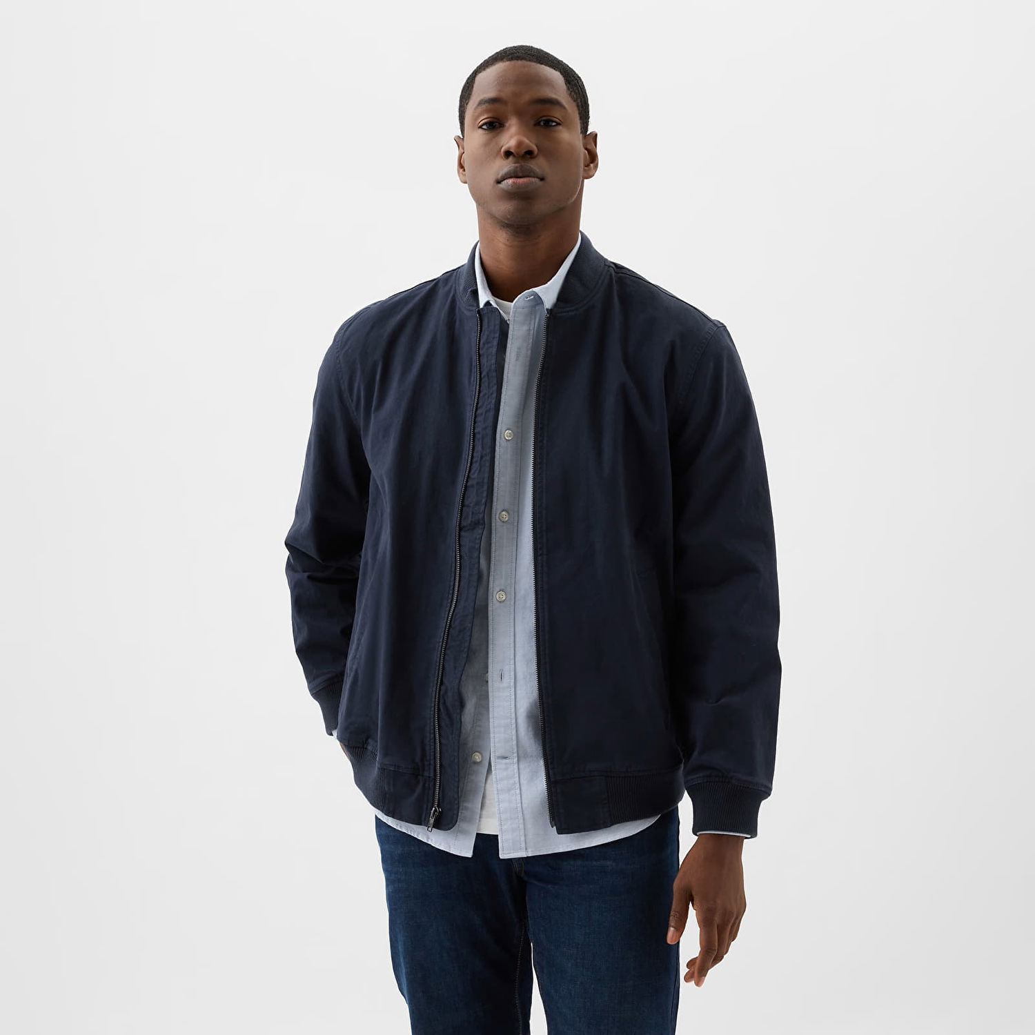 Яке бомбър GAP Bomber Jacket New Classic Navy Тъмно синьо | 885316-00, 0