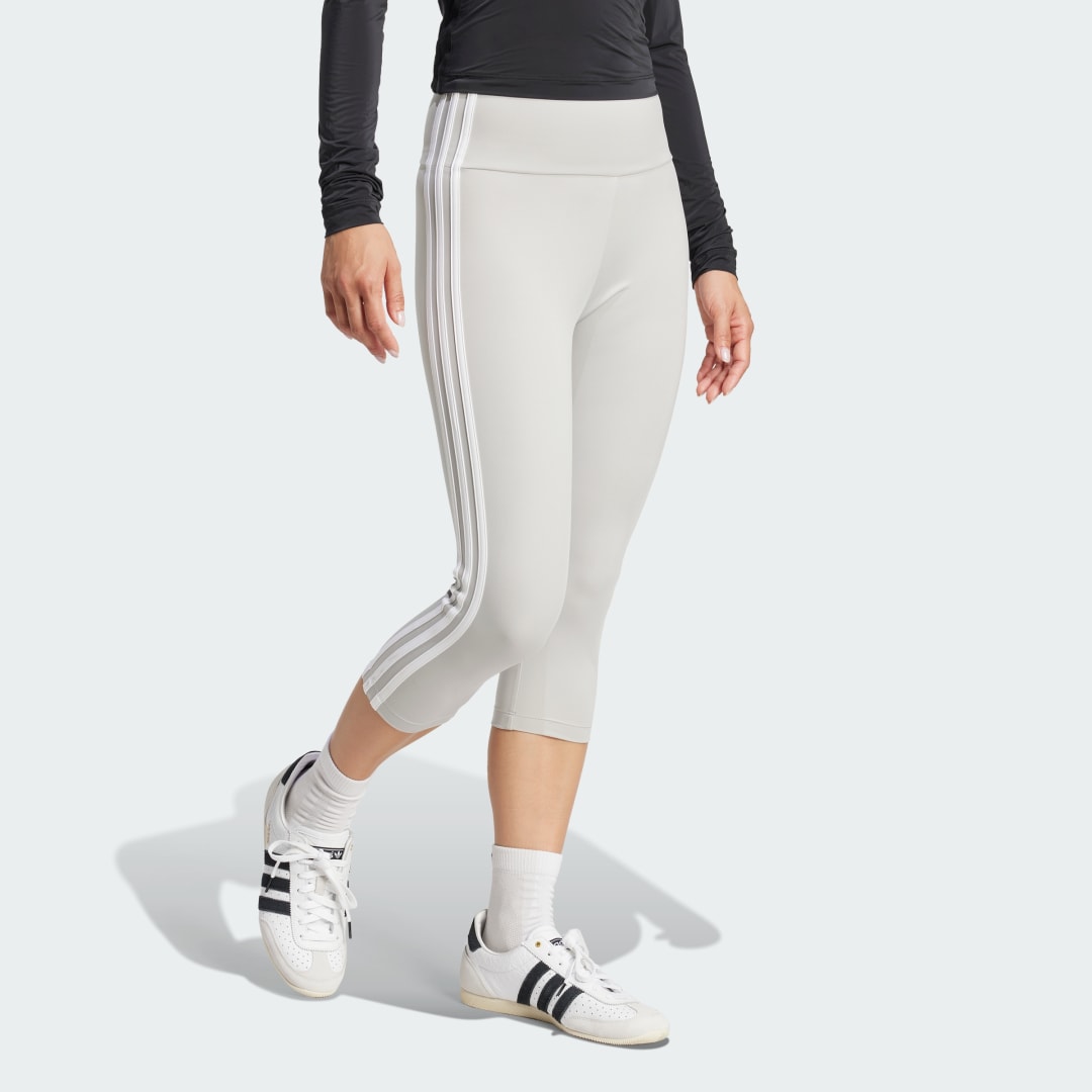 Клинове adidas Performance 3-Stripes Capri Leggings Сиво | JD5021, 0