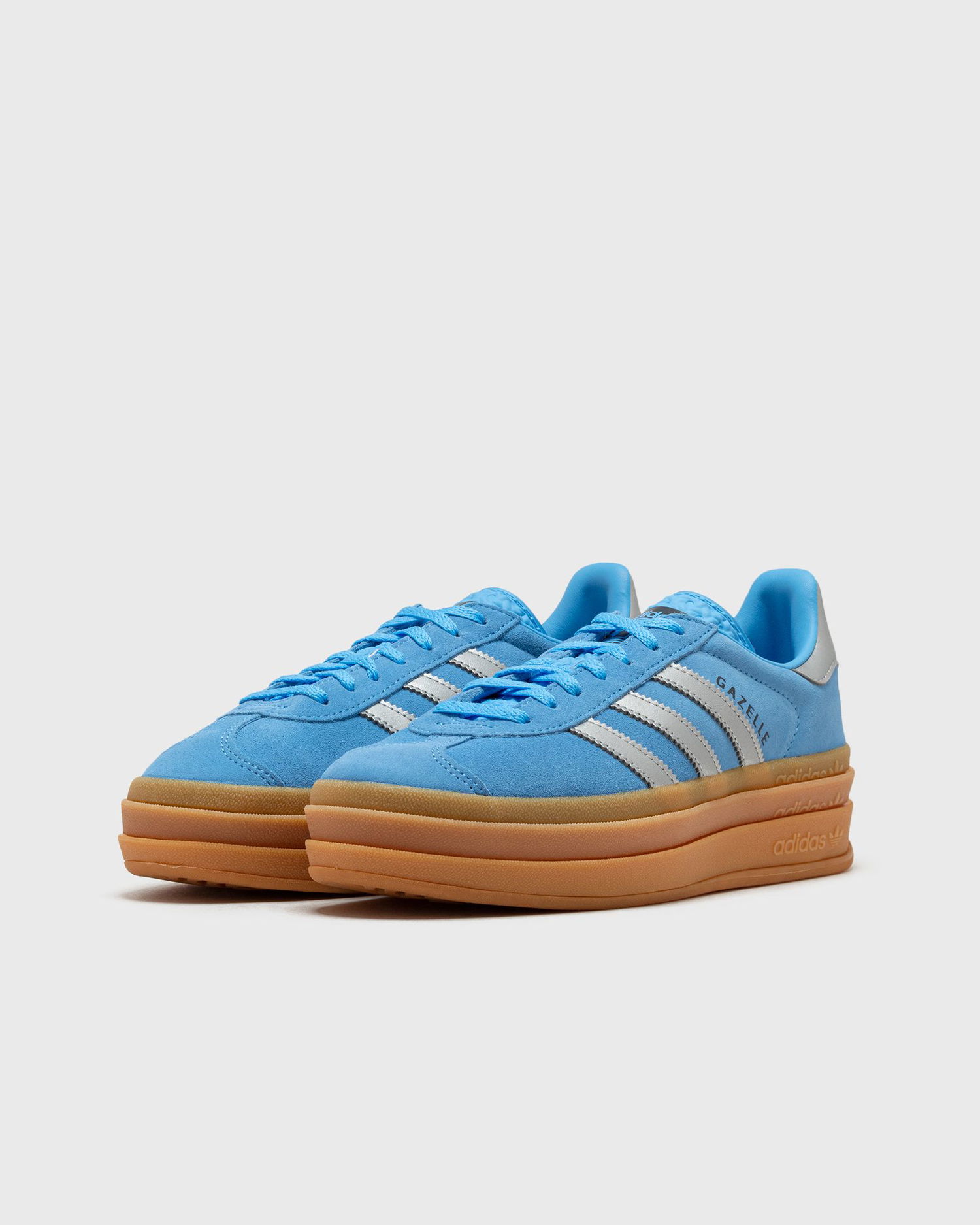 Кецове и обувки adidas Originals Adidas Women's Gazelle Bold W in Blue Burst/Silver Metal/Aurora Ink, Size UK 3 | END. Clothing Синьо | JI0327, 1