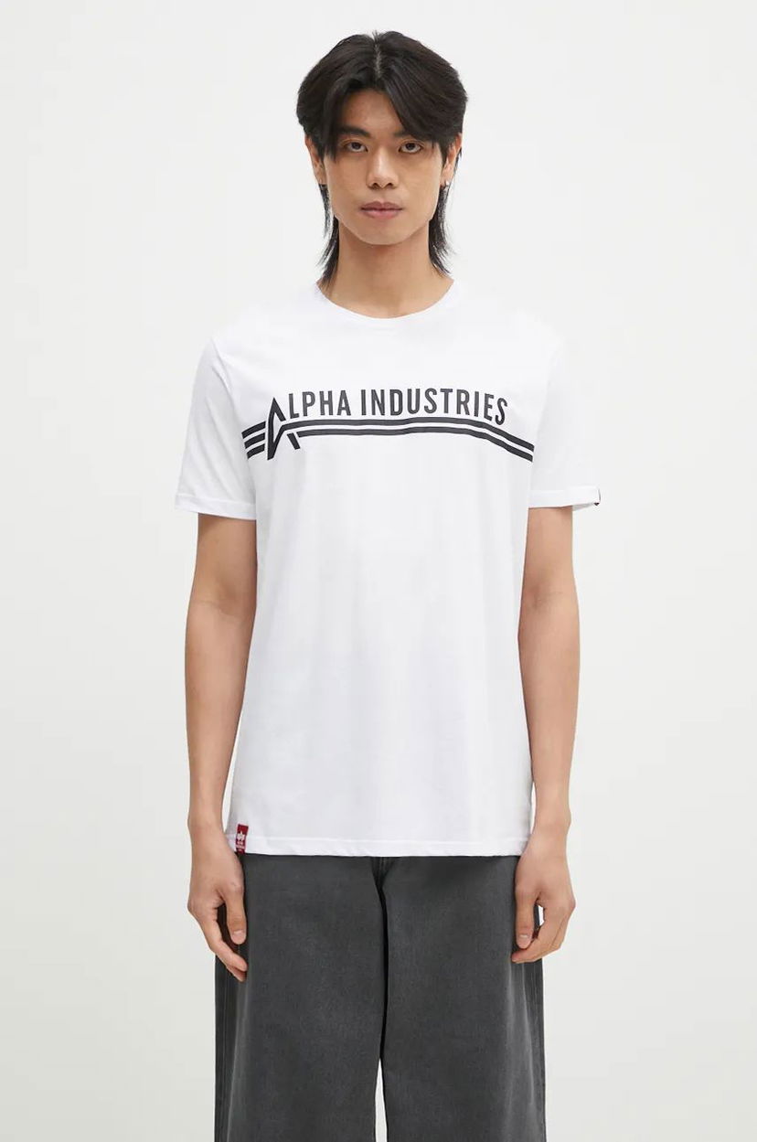 Тениска Alpha Industries T-shirt With Print Бяло | 126505.92