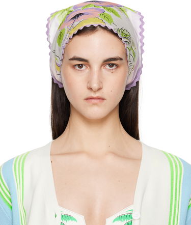 Шал Anna Sui Anna Sui Florida Silk Voile Headscarf Лилаво | 325C90, 0