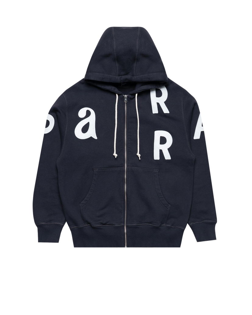 Суитчър By Parra Parra Word Salad Zip Hoodie Тъмно синьо | 54131