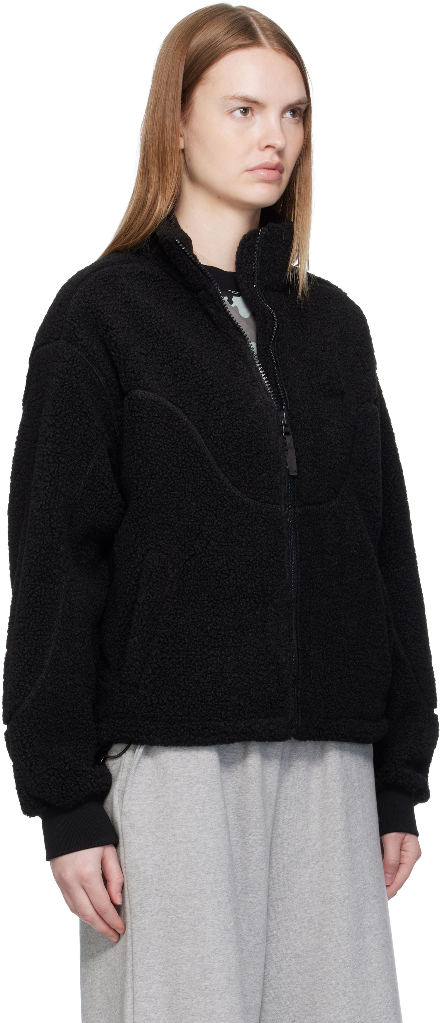 Яке Dime Dime Polar Fleece Sherpa Zip Jacket Черно | DIMEFA258BLK, 1