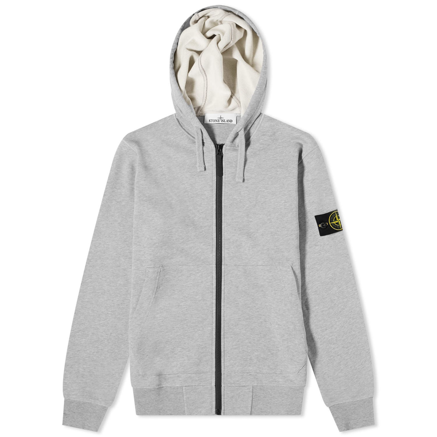 Суитчър Stone Island Garment Dyed Zip Hoodie Сиво | 801564251-A0M64, 0