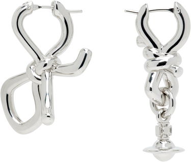 Обеци Vivienne Westwood Vivienne Westwood Knotted Silver Drop Earrings Металик | 6202016U-02P019-, 0
