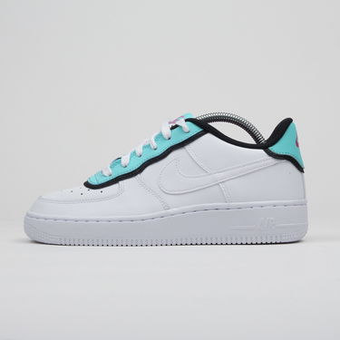 Кецове и обувки Nike Air Force 1 Low ''Double Layer - Aqua Black'' GS Бяло | BV1084-100, 0