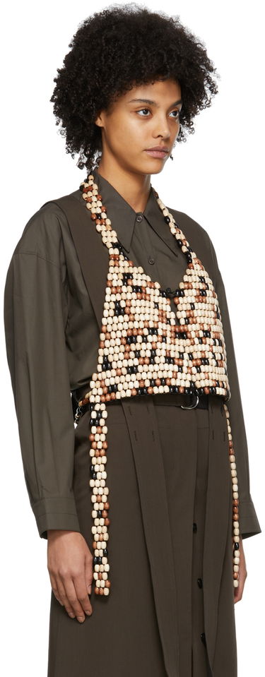 Жилетка LEMAIRE Lemaire Beaded Vest Кафяво | W 221 AC354 LO035, 1