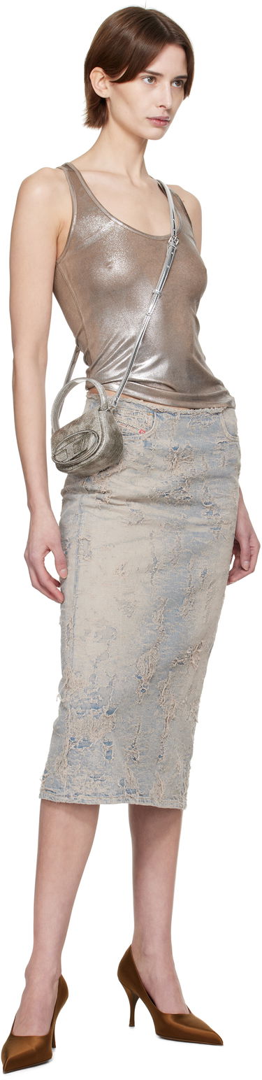 Дамска чанта Diesel Diesel 1DR XS Glitter Saddle Bag Металик | X08709 P2197, 3